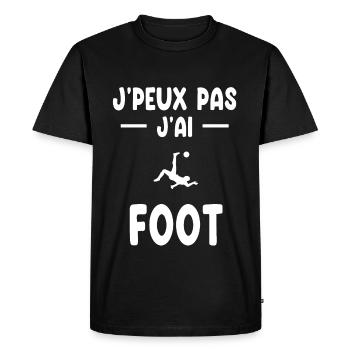 je peux pas j'ai foot cadeau footballeur - T-shirt Premium bio Homme - noir - Devant - Nico (187cm)