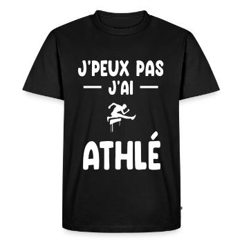 je peux pas j'ai athlétisme courir cadeau athlète - T-shirt Premium bio Homme - noir - Devant - Nico (187cm)