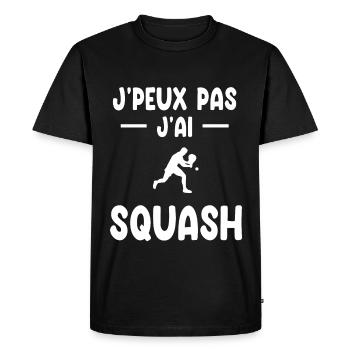 I can't I have squash badiste gift - Men's Premium Organic T-Shirt - black - Front - Nico (187cm)