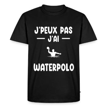 je peux pas j'ai waterpolo cadeau poloïste - T-shirt Premium bio Homme - noir - Devant - Nico (187cm)