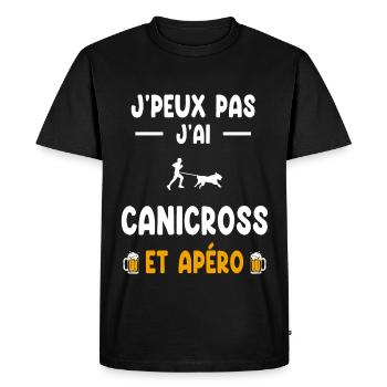 trainer I can't I have canicross aperitif - Men's Premium Organic T-Shirt - black - Front - Nico (187cm)