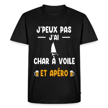 driver I can't I have sand yachting aperitif - Men's Premium Organic T-Shirt - black - Front - Nico (187cm)