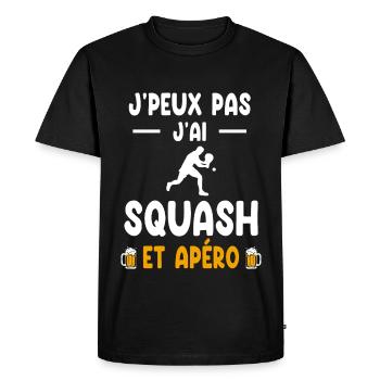 badiste I can't I have squash aperitif - Men's Premium Organic T-Shirt - black - Front - Nico (187cm)