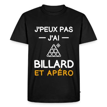 I can't I have billiards balls aperitif billiards player - Men's Premium Organic T-Shirt - black - Front - Nico (187cm)
