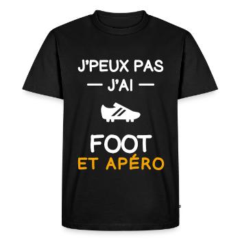 I can't football cleats aperitif footballer - Men's Premium Organic T-Shirt - black - Front - Nico (187cm)