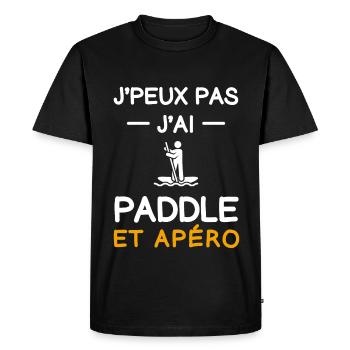 je peux pas j'ai paddle apéro paddleur - T-shirt Premium bio Homme - noir - Devant - Nico (187cm)