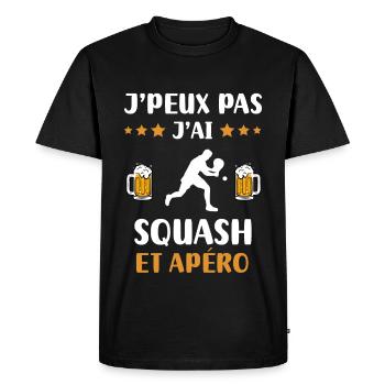 I can't I have squash aperitif humor gift - Men's Premium Organic T-Shirt - black - Front - Nico (187cm)