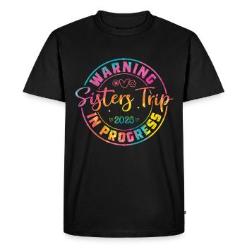 Nurses' Weekend Warning Sisters' Trip - Men's Premium Organic T-Shirt - black - Front - Nico (187cm)