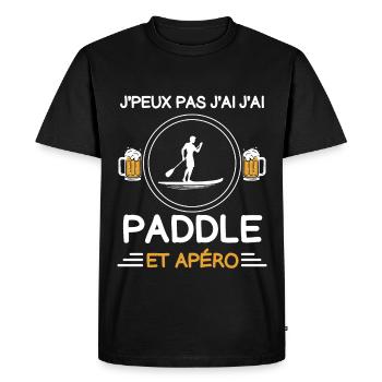 je peux pas j'ai paddle apéro paddleur - T-shirt Premium bio Homme - noir - Devant - Nico (187cm)