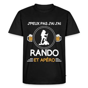 I can't I hiker hike aperitif - Men's Premium Organic T-Shirt - black - Front - Nico (187cm)