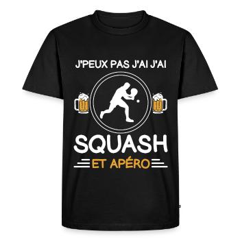 I can't I have squash aperitif badiste - Men's Premium Organic T-Shirt - black - Front - Nico (187cm)