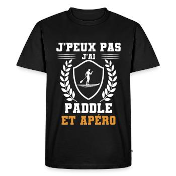 je peux pas j'ai paddle et apéro humour - T-shirt Premium bio Homme - noir - Devant - Nico (187cm)