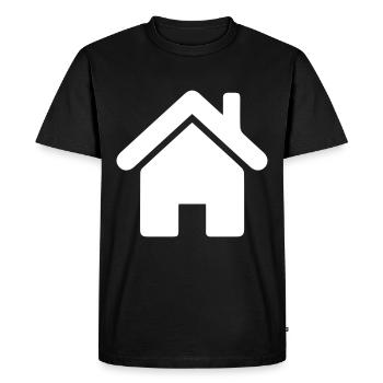 symbole d'icône de maison - T-shirt Premium bio Homme - noir - Devant - Nico (187cm)