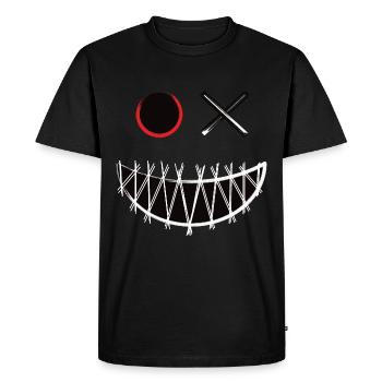 The Crazy Smile - T-shirt Premium bio Homme - noir - Devant - Nico (187cm)