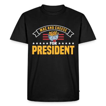 Macaroni and Cheese Mac and Cheese Pasta Pasta - Men's Premium Organic T-Shirt - black - Front - Nico (187cm)