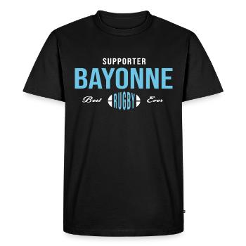 Rugby Bayonne supporter rugby bayonnais - T-shirt Premium bio Homme - noir - Devant - Nico (187cm)