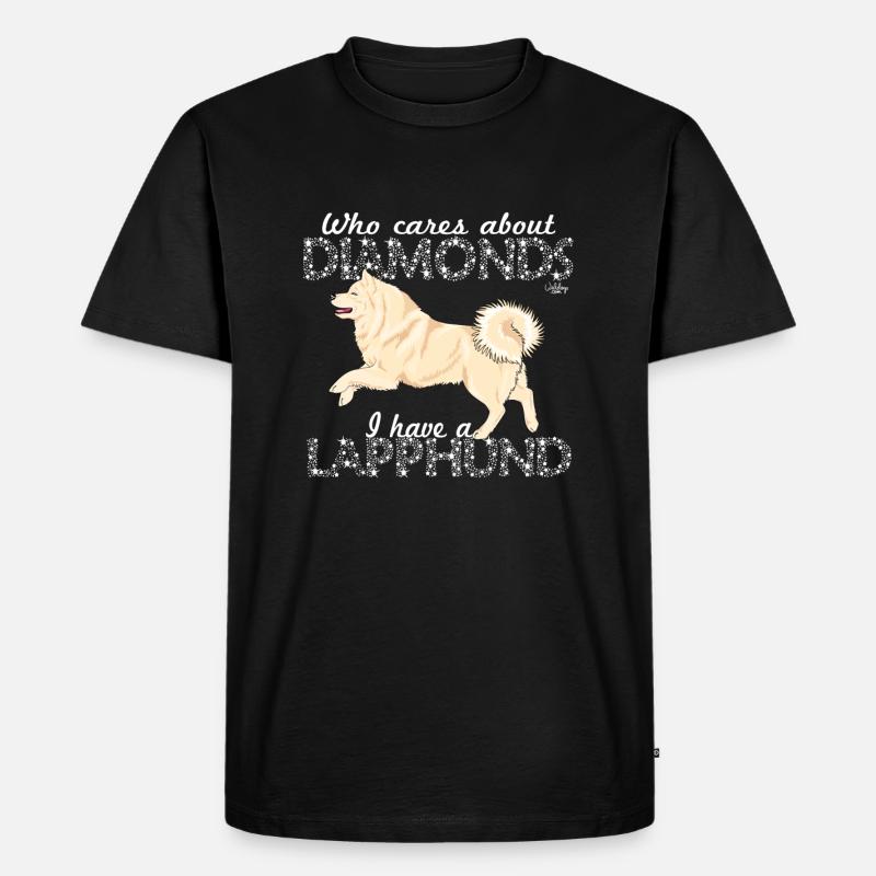 lapphunddiamond3 - Männer Premium Bio T-Shirt - Schwarz