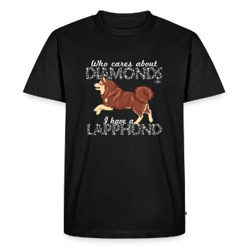 lapphunddiamond4 - Men's Premium Organic T-Shirt - black - Front - Nico (187cm)