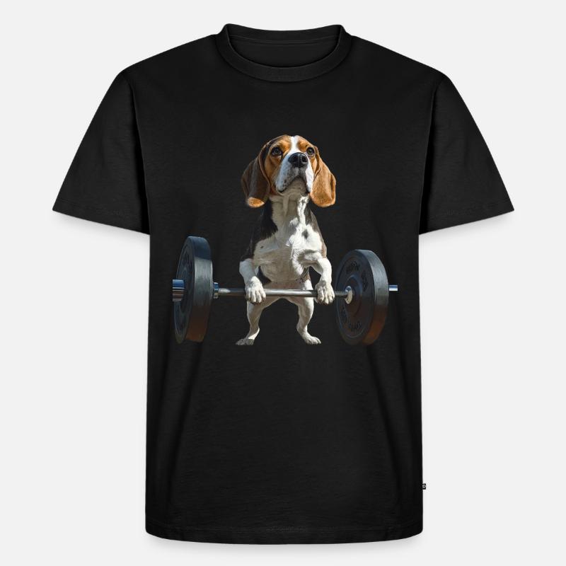 Beagle - Männer Premium Bio T-Shirt - Schwarz