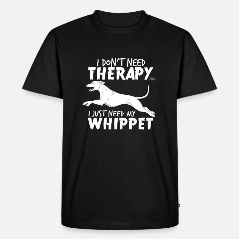 whippettherapy12 - Männer Premium Bio T-Shirt - Schwarz
