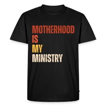 La maternité est mon ministère - T-shirt Premium bio Homme - noir - Devant - Nico (187cm)