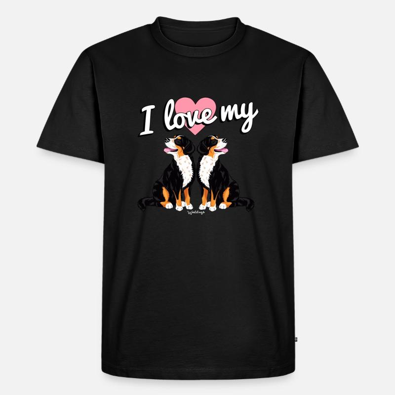 Berner Liebe - Männer Premium Bio T-Shirt - Schwarz