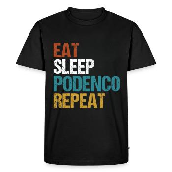 Podenco Greyhound Canario Manger Du Sommeil En Disant Vintage - T-shirt Premium bio Homme - noir - Devant - Nico (187cm)