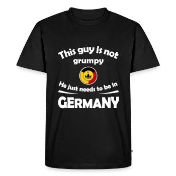 Germany Fans - Men's Premium Organic T-Shirt - black - Front - Nico (187cm)