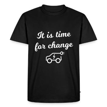 Voiture électrique - T-shirt Premium bio Homme - noir - Devant - Nico (187cm)