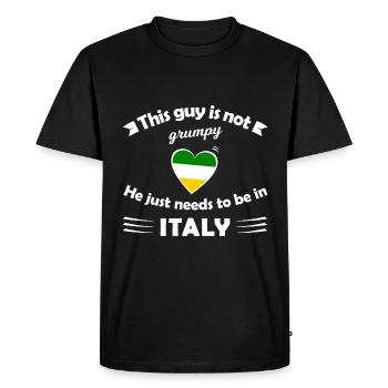 Rêves italiens - T-shirt Premium bio Homme - noir - Devant - Nico (187cm)