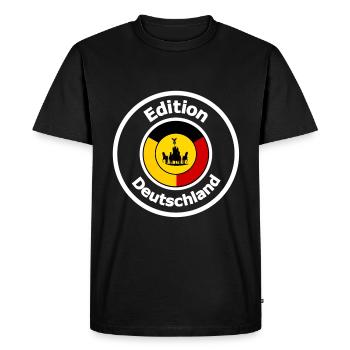 German Edition - Men's Premium Organic T-Shirt - black - Front - Nico (187cm)