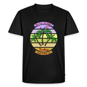Turkey Holidays - Men's Premium Organic T-Shirt - black - Front - Nico (187cm)
