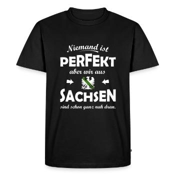 Les Saxons parfaits - T-shirt Premium bio Homme - noir - Devant - Nico (187cm)