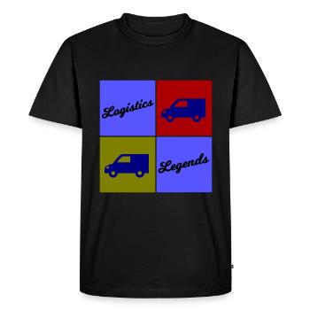 Légendes de la logistique - T-shirt Premium bio Homme - noir - Devant - Nico (187cm)
