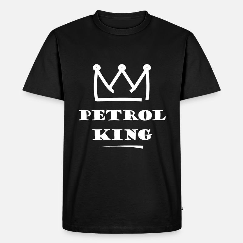 Benzin König - Männer Premium Bio T-Shirt - Schwarz