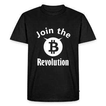 La révolution des pièces de monnaie - T-shirt Premium bio Homme - noir - Devant - Nico (187cm)