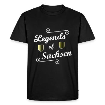 Les légendes saxonnes - T-shirt Premium bio Homme - noir - Devant - Nico (187cm)