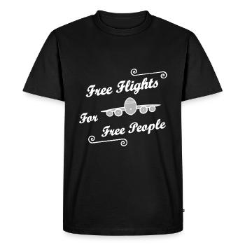 Liberté pour les pilotes - T-shirt Premium bio Homme - noir - Devant - Nico (187cm)