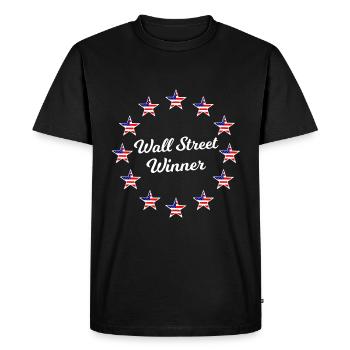 Amérique Wall Street - T-shirt Premium bio Homme - noir - Devant - Nico (187cm)