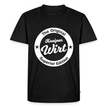 Pubs Host - Men's Premium Organic T-Shirt - black - Front - Nico (187cm)