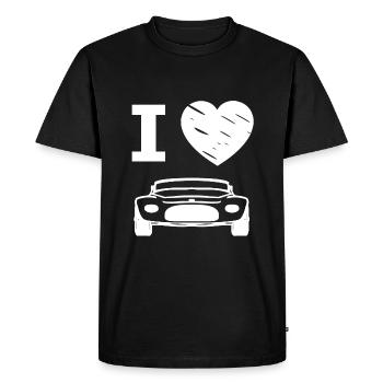 J’adore les voitures rapides - T-shirt Premium bio Homme - noir - Devant - Nico (187cm)