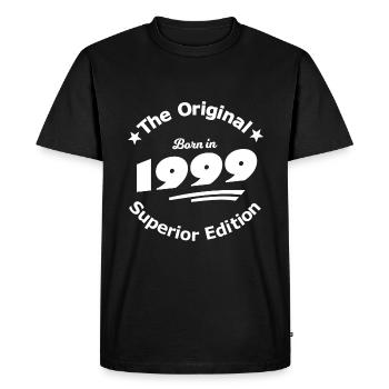 À partir de 1999 - T-shirt Premium bio Homme - noir - Devant - Nico (187cm)