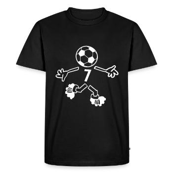 The number 7 - Men's Premium Organic T-Shirt - black - Front - Nico (187cm)