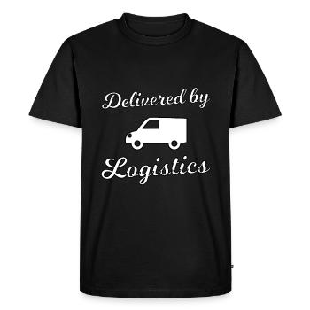 Livraison logistique - T-shirt Premium bio Homme - noir - Devant - Nico (187cm)