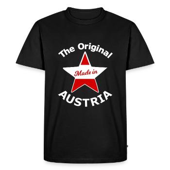 My Home Austria - Men's Premium Organic T-Shirt - black - Front - Nico (187cm)