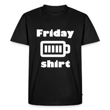 The funny Friday shirt - Men's Premium Organic T-Shirt - black - Front - Nico (187cm)