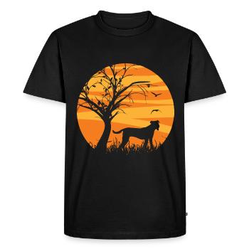 Bardino Majorero Canario Sun Silhouette - T-shirt Premium bio Homme - noir - Devant - Nico (187cm)
