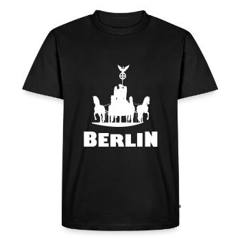 Les Berlinois - T-shirt Premium bio Homme - noir - Devant - Nico (187cm)