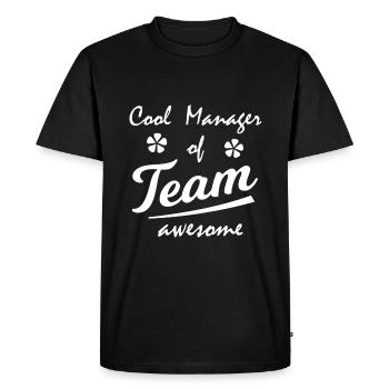 Le manager cool - T-shirt Premium bio Homme - noir - Devant - Nico (187cm)