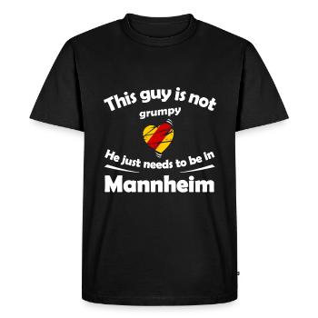 At home in Mannheim - Men's Premium Organic T-Shirt - black - Front - Nico (187cm)